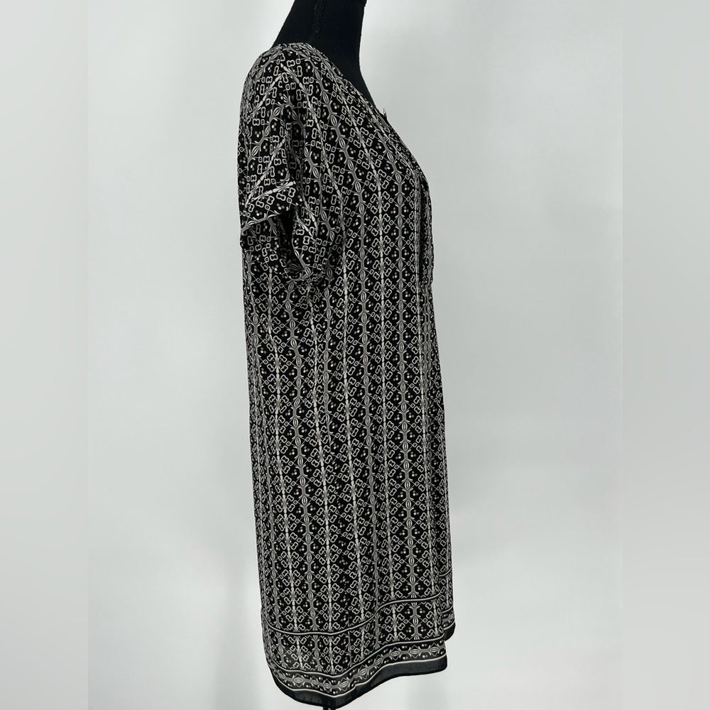 MAX STUDIO BLACK AND TAN SHIFT SLIPON DRESS SOFT AND SILKY - Picture 4 of 8